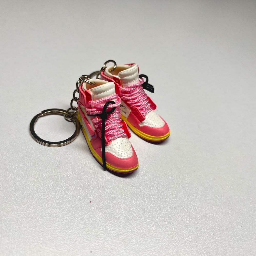 Pink Nike air jordan keychain